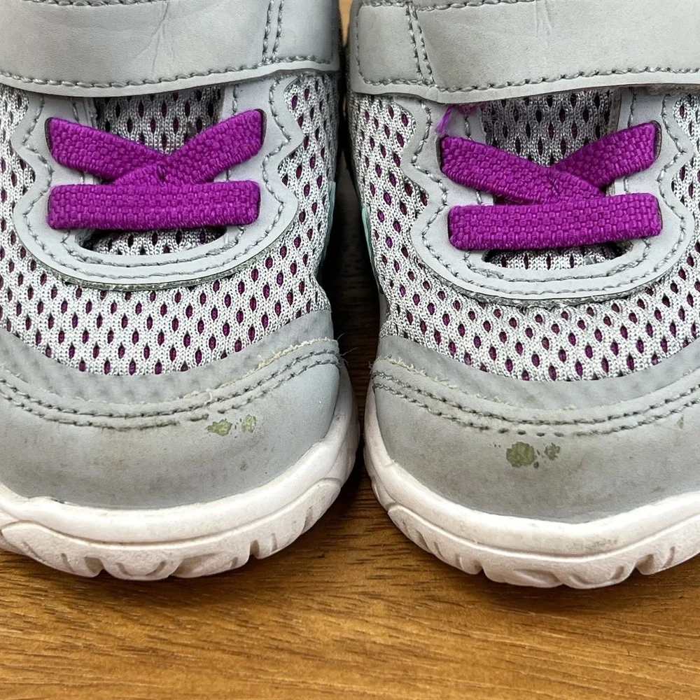Baby Girls Nike Flex Experience 4 Gray Athletic Slip On Sneakers Shoes‎ Size 2 C